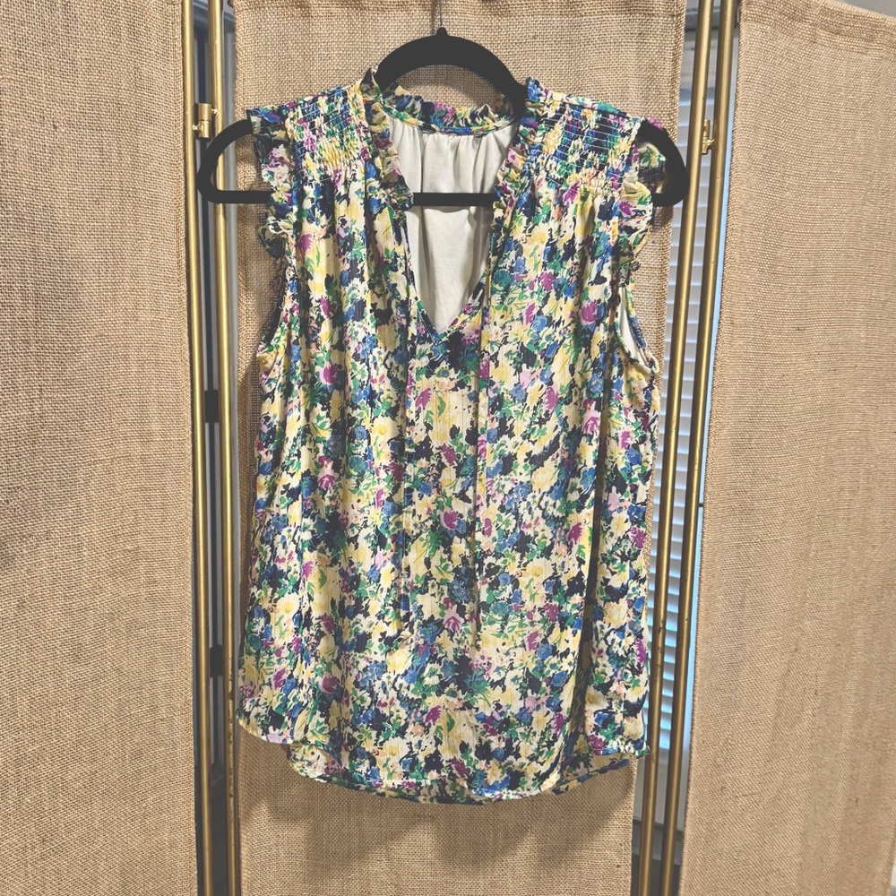 Ann Taylor Floral Blouse M